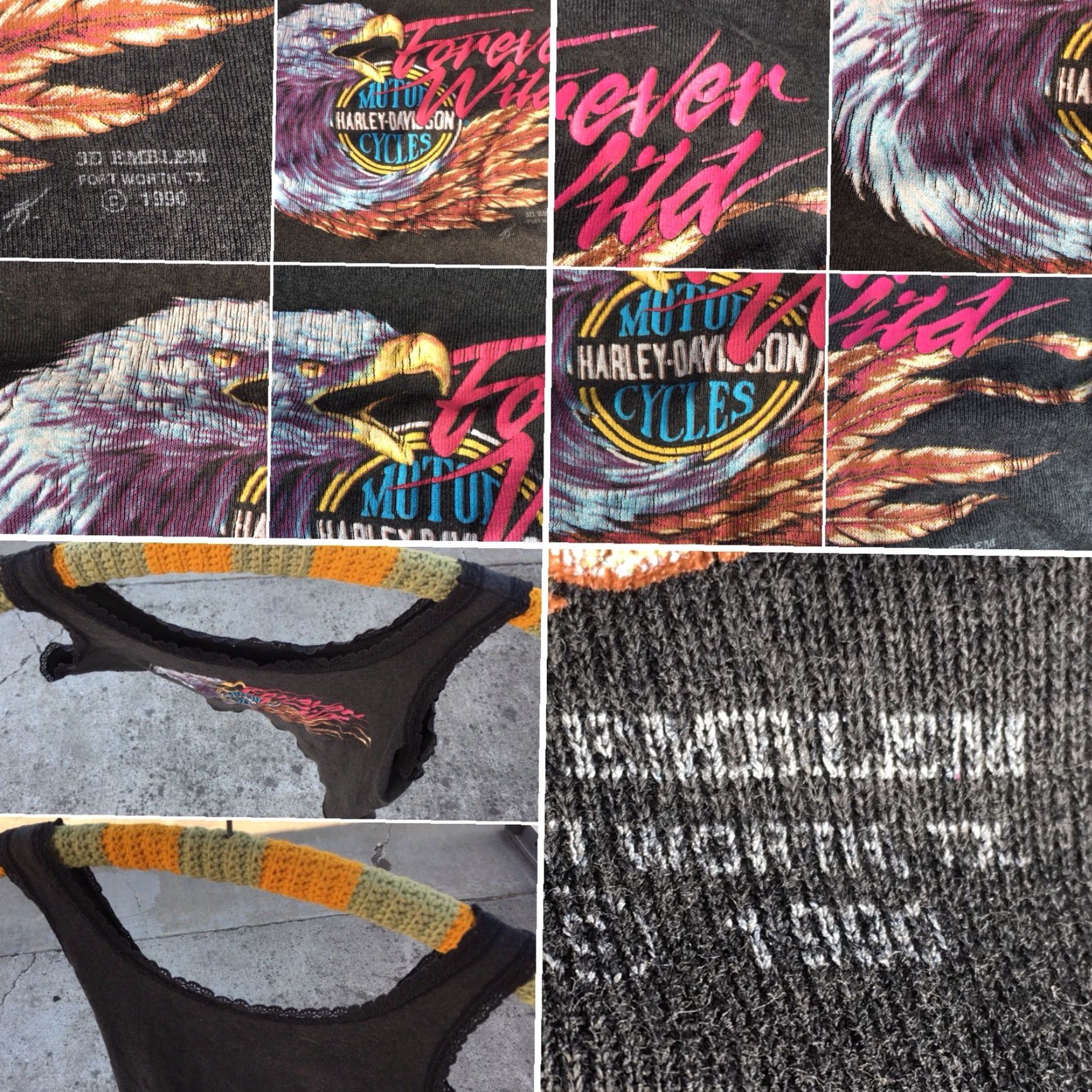 Harley Davidson VINTAGE Harley-Davidson Tank Top 3D EMBLEM Forever Wild Gray M 1990s Boys/Girls? Size M / US 6-8 / IT 42-44 - 6 Thumbnail