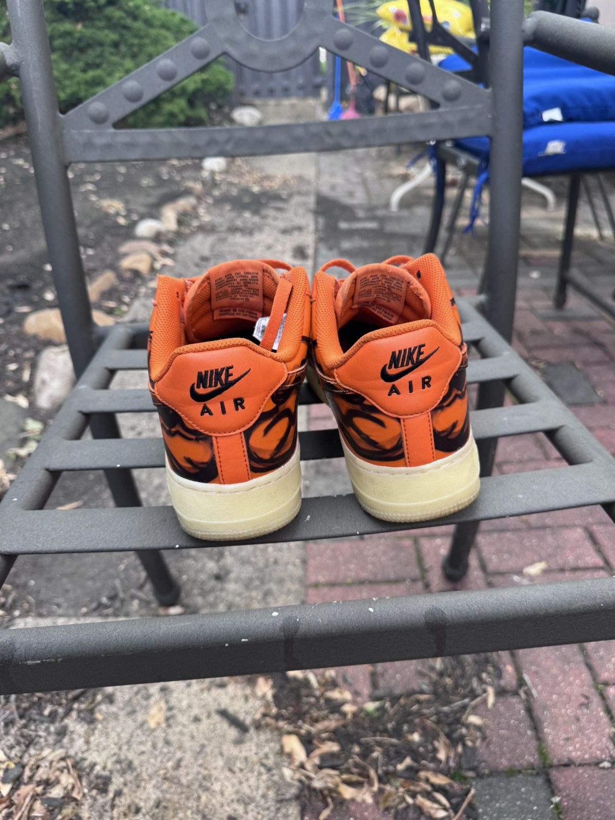 Nike Air Force 1 Low Orange Skeleton (Halloween) Size US 10 / EU 43 - 3 Thumbnail
