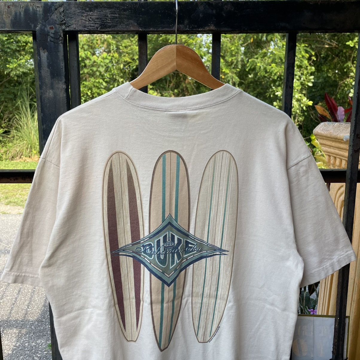Other 🔥Vintage 90s DUKE Surfboard Big Logo Surf Skate Tee Size US L / EU 52-54 / 3 - 5 Thumbnail