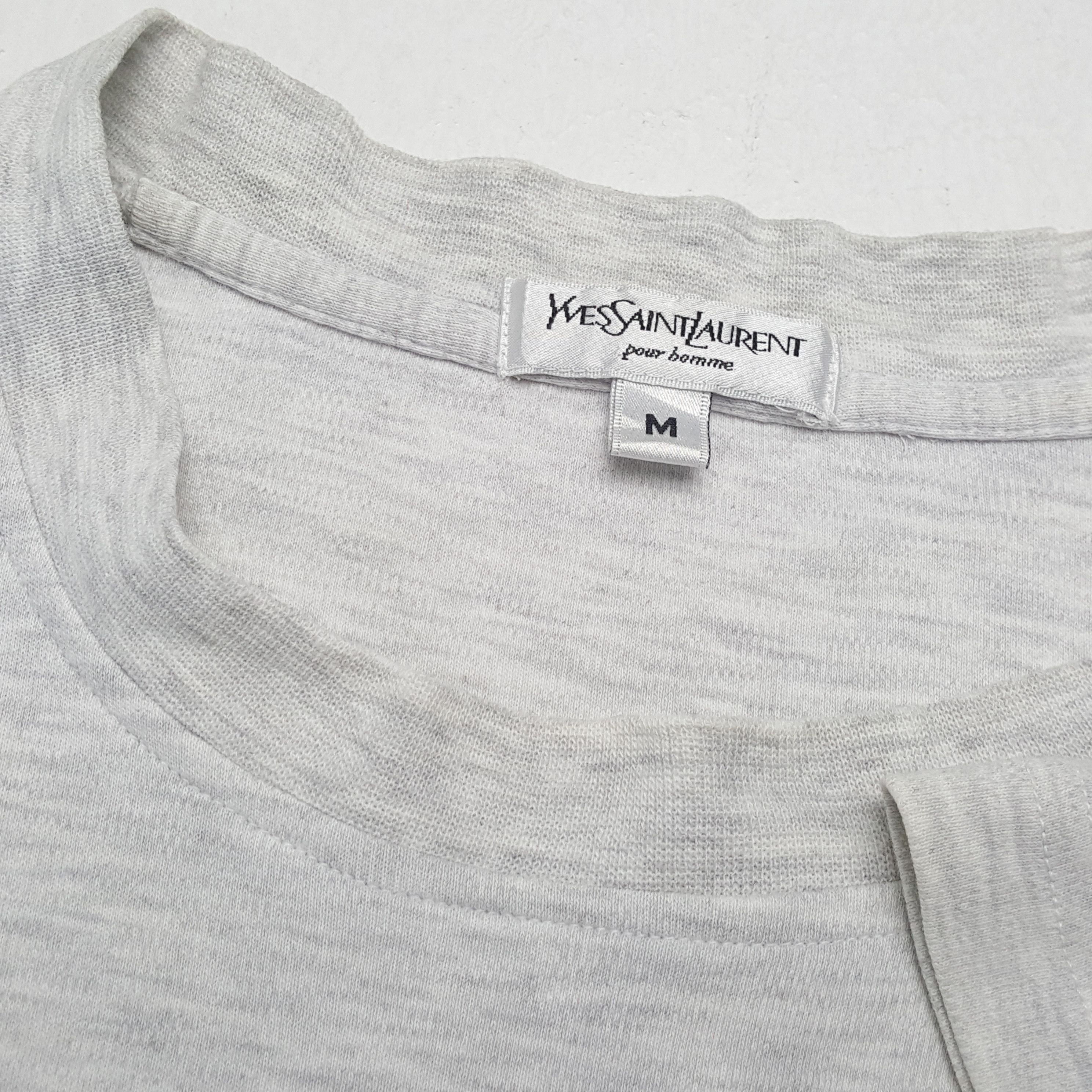Vintage × Yves Saint Laurent YVES SAINT LAURENT Tshirt Pocket Logo Design Size US L / EU 52-54 / 3 - 8 Thumbnail