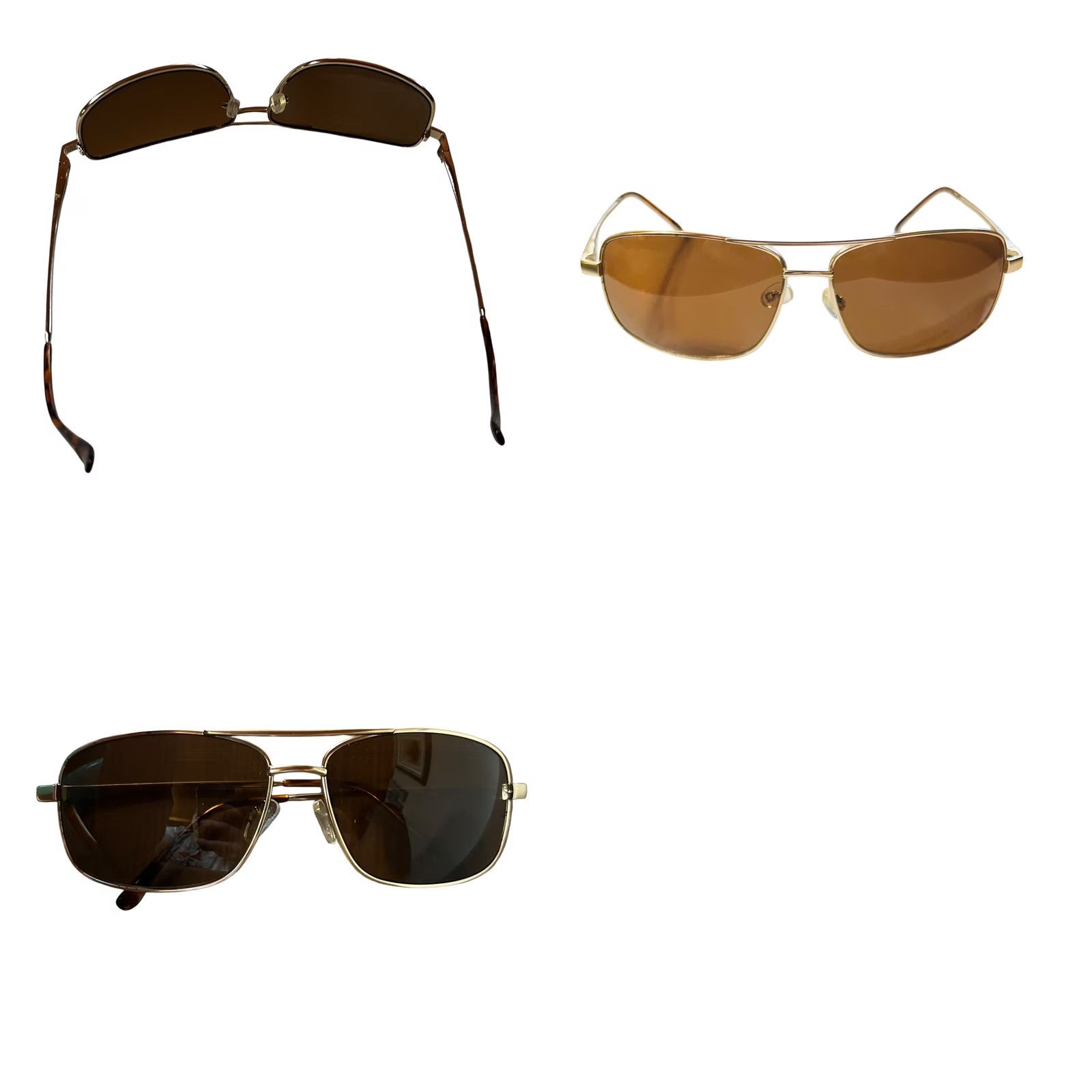 Calvin Klein Calvin Klein Sunglasses Unisex Aviator Frame Gold Full Rim R156S 718 UV400 Polarized Brown Lens Size ONE SIZE - 10 Thumbnail