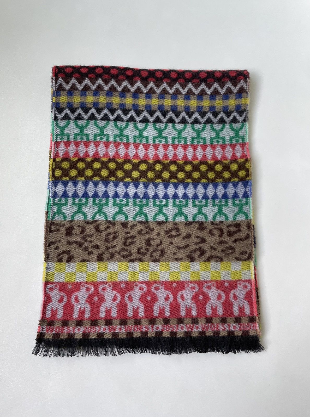 Walter Van Beirendonck Large Multicolour Patterned Scarf Size ONE SIZE - 10 Thumbnail