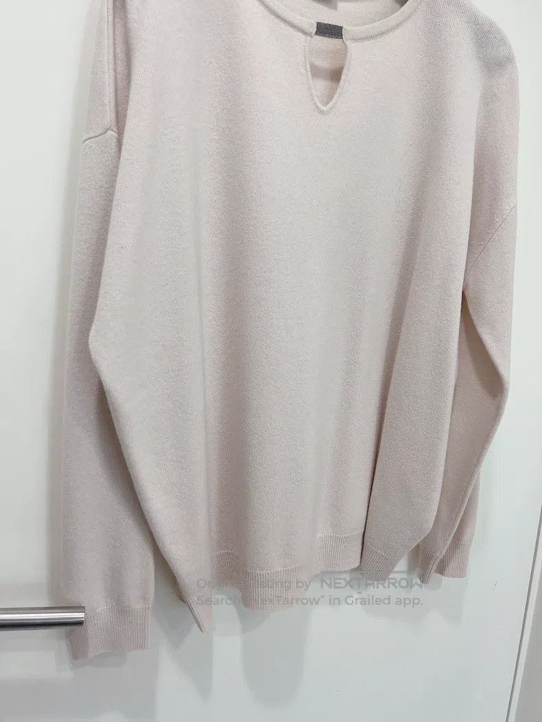 Brunello Cucinelli Brunello Cucinelli Beaded Decoration Pink Crewneck Cashmer Size M / US 6-8 / IT 42-44 - 3 Thumbnail