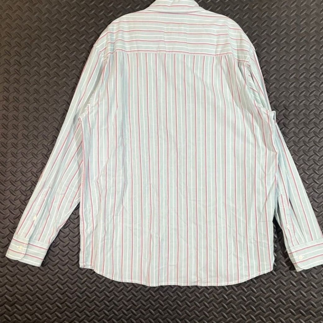 American Eagle Outfitters American Eagle Outfitters Sage Green Striped Button Down Shirt Relaxed Fit Men Size L Tall Blue Shirt Men L Tall Size US L / EU 52-54 / 3 - 3 Thumbnail