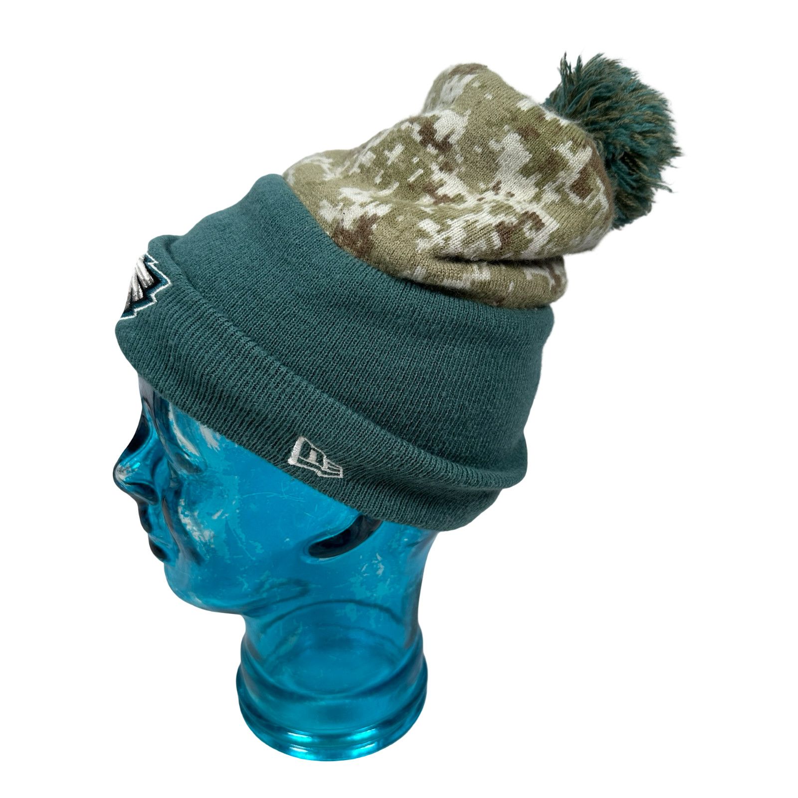 New Era New Era NFL Philadelphia Eagles Salute Beanie Hat Mens Green Size ONE SIZE - 3 Thumbnail