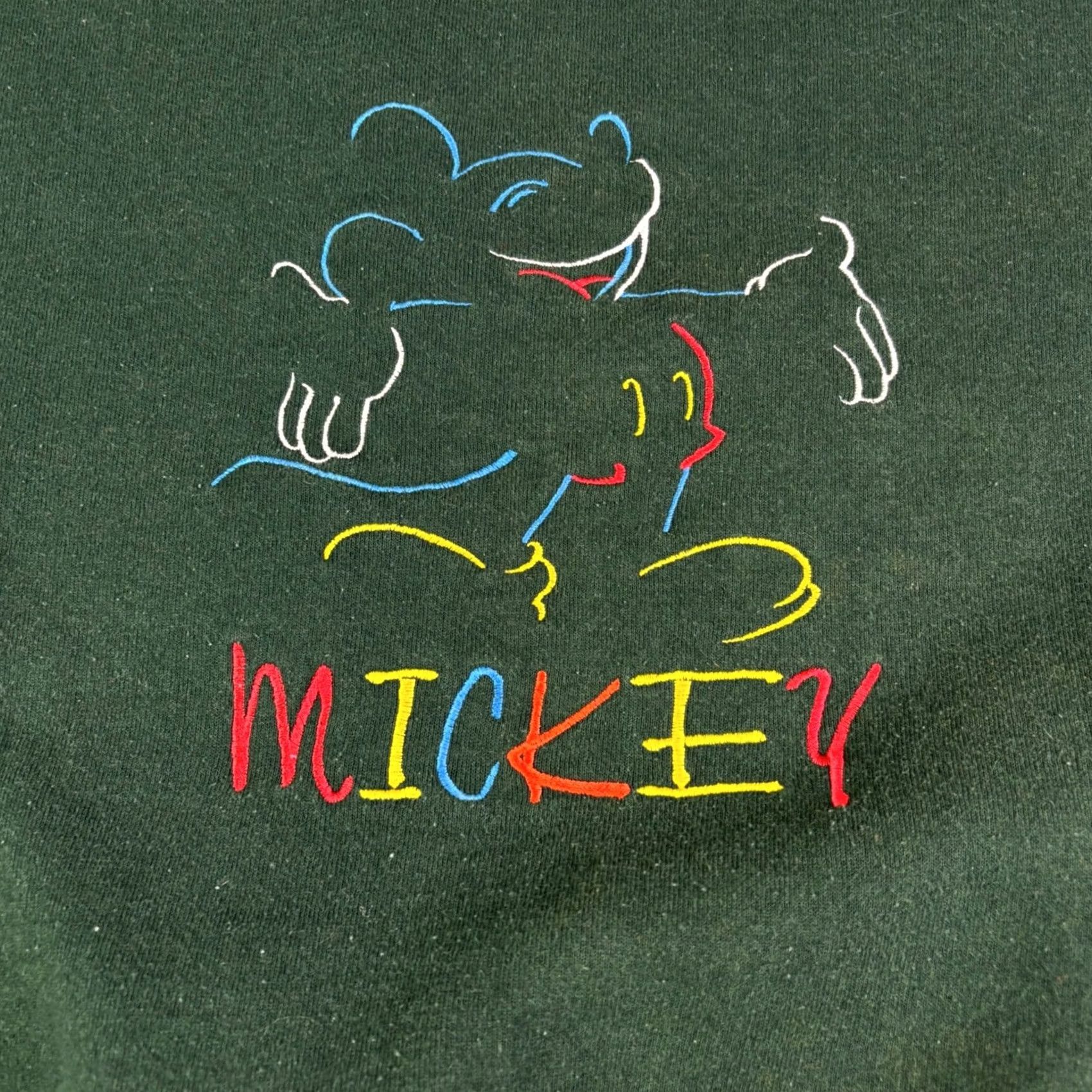 Mickey & Co. VINTAGE Mickey & Co Disney Sweatshirt 3XL Green Embroidered Crew Neck Giant Graphic Print Men Mens Size US XXL / EU 58 / 5 - 6 Thumbnail
