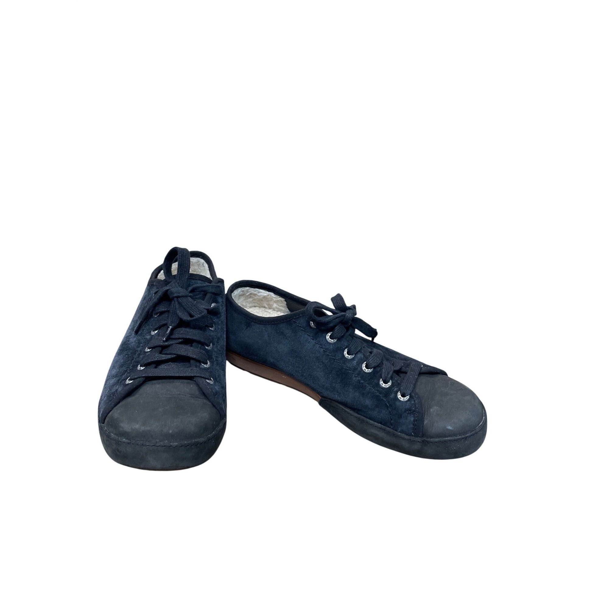 Ugg Ugg Australia wms black suede sherling lace casual shoes sz Size US 8 / IT 38 - 1 Thumbnail