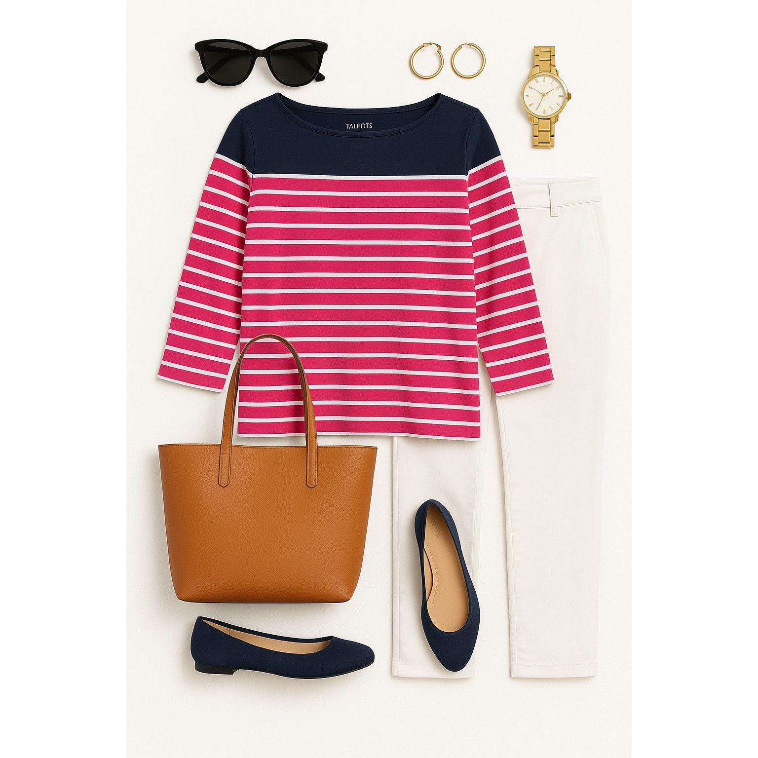 Other Talbots Cotton Stripe Top – Medium Size M / US 6-8 / IT 42-44 - 1 Thumbnail
