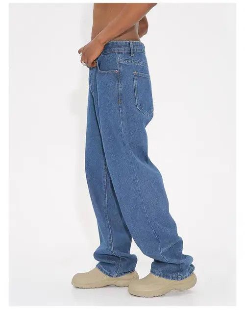 VIBE Vintage Street Casual Straight Leg Dark Blue Jeans Size US 32 / EU 48 - 4 Thumbnail