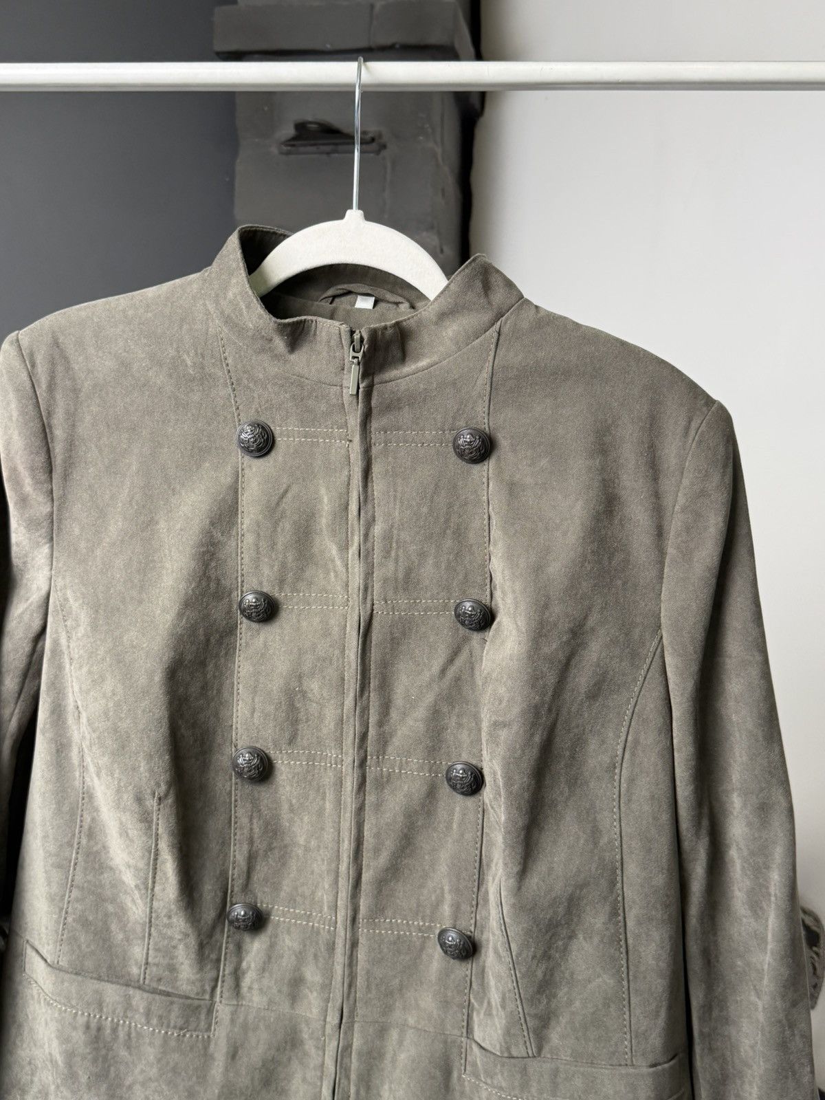 Japanese Brand Women’s Suede Military Jacket Napoleon Gothic Y2K Archive Size M / US 6-8 / IT 42-44 - 6 Thumbnail