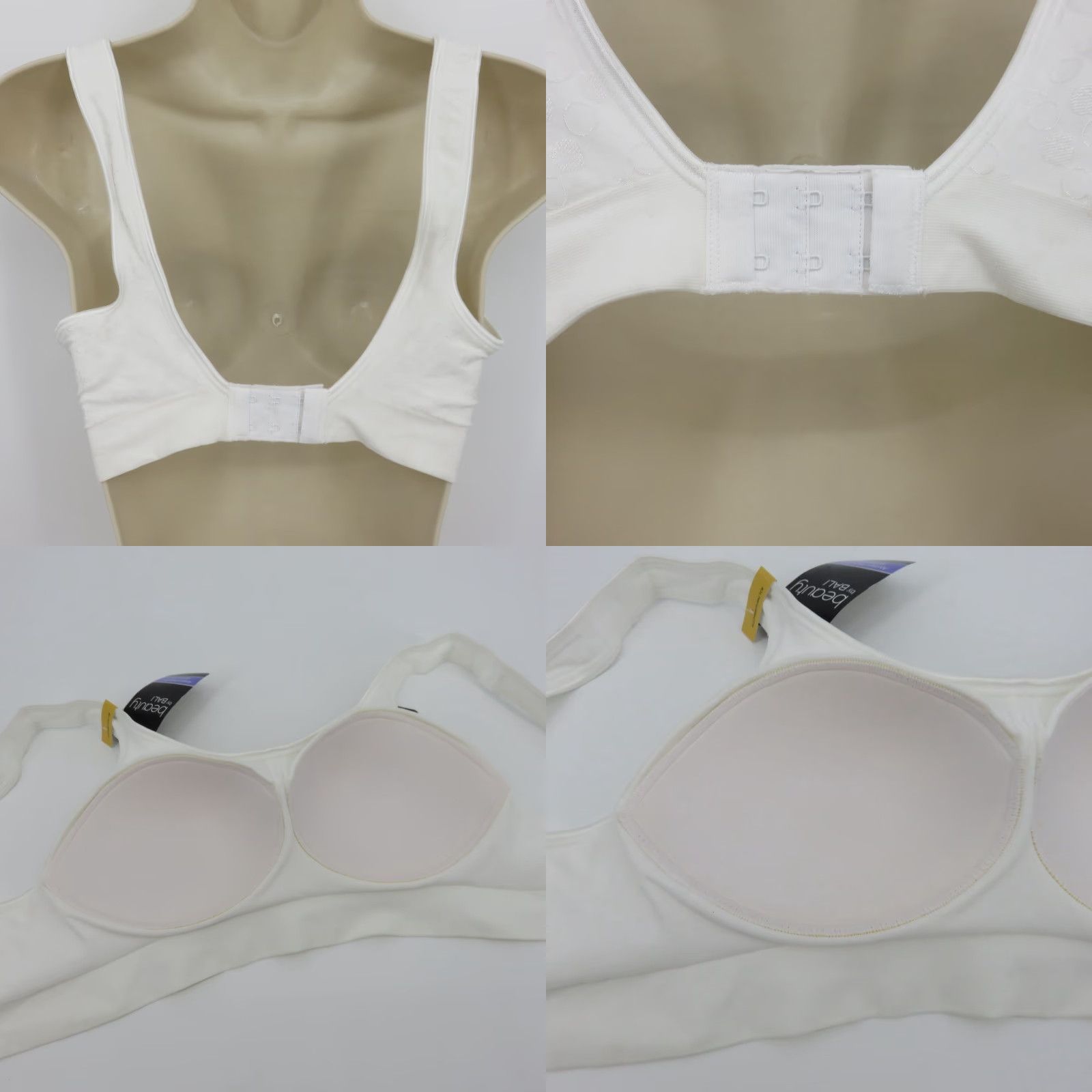Vintage Bali Comfort Revolution Wireless Bra M White Womens Medium Vintage? No. (But must be exactly from original words; avoid adding) Size ONE SIZE - 8 Thumbnail