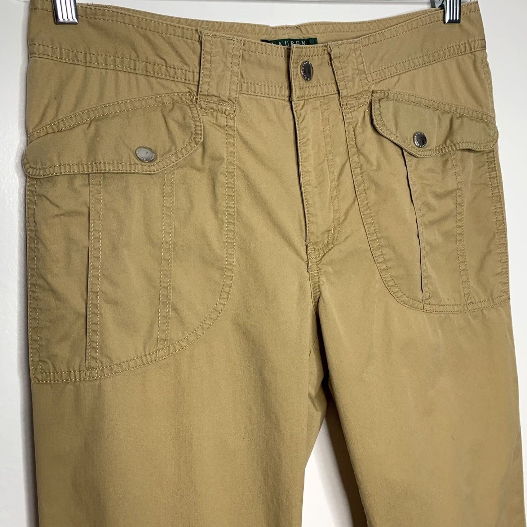 Ralph Lauren Lauren Ralph Lauren Khaki Pants Casual Ankle Cropped Womens Size 8 Green Label Beige Size 30" / US 8 / IT 44 - 4 Thumbnail