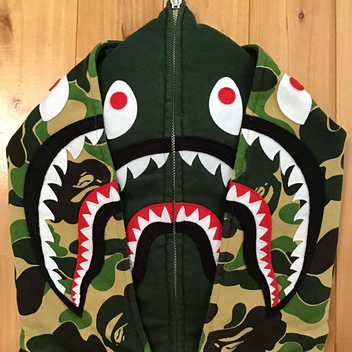 Bape BAPE Double Shark full zip hoodie ABC camo green APE Size US XL / EU 56 / 4 - 3 Thumbnail