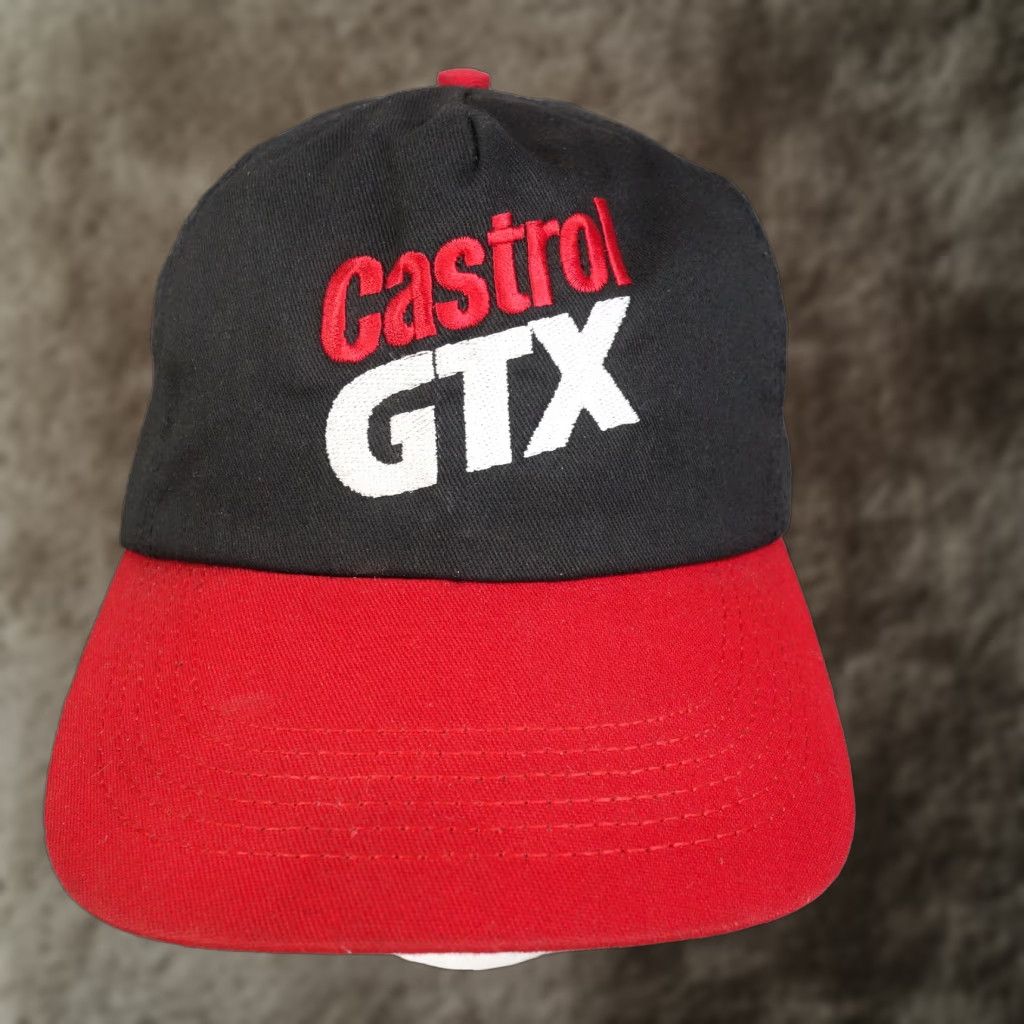 Vintage VINTAGE CASTROL GTX AUTO CAR BASEBALL CAP UNISEX ADJUSTABLE BLACK USA MADE Size ONE SIZE - 1 Thumbnail