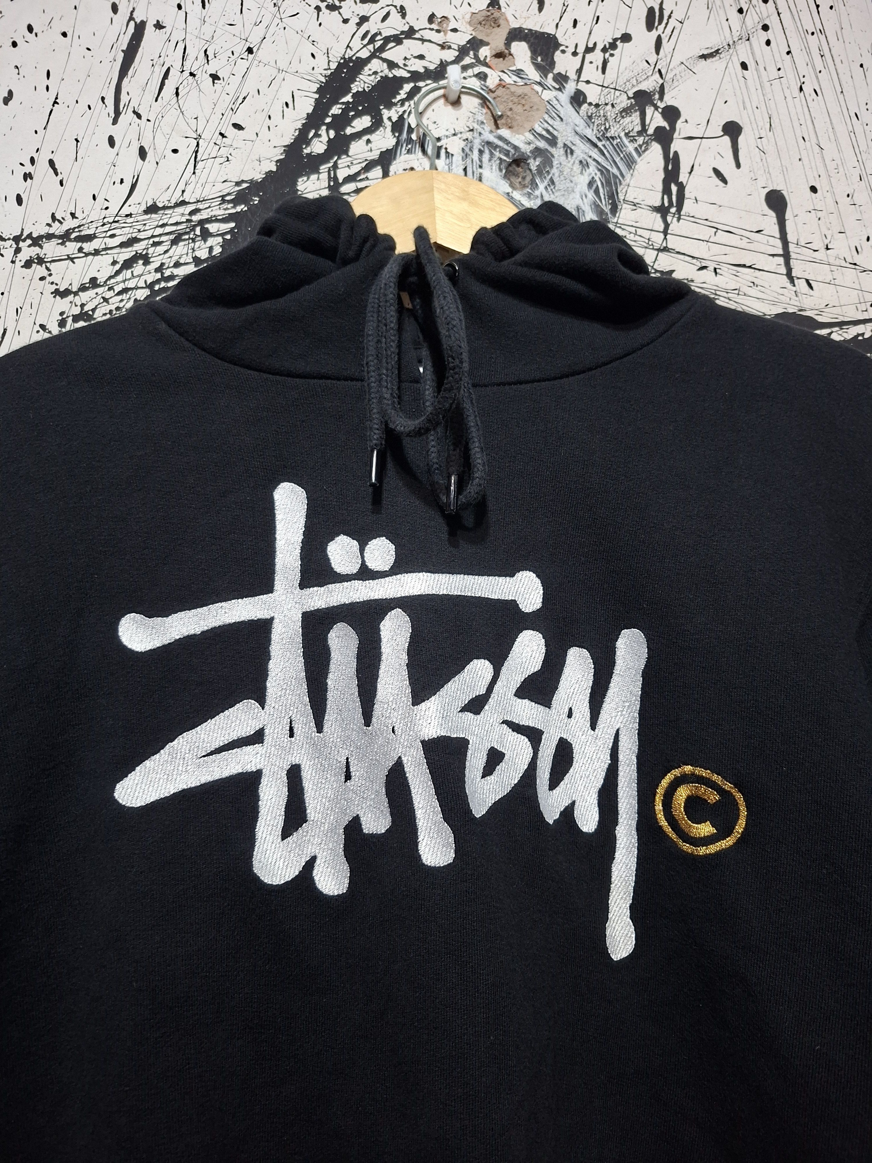 Stussy STUSSY SIGNATURE EMBROIDERED LOGO CROPPED HOODIE Size L / US 10 / IT 46 - 3 Thumbnail