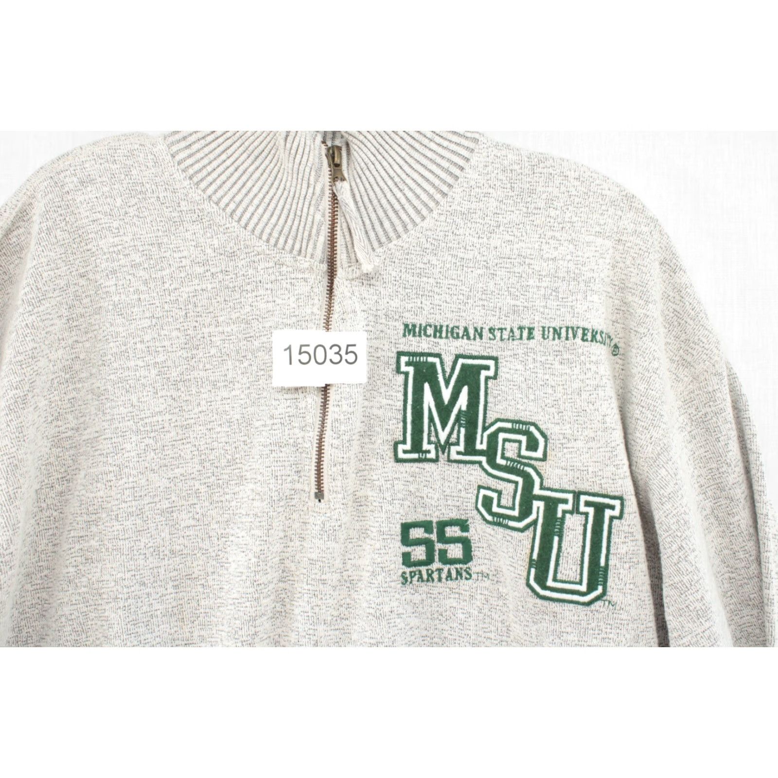 Vintage VINTAGE Old Varsity Brand Michigan State Spartans Sweater Sweatshirt Men's Large Gray Pullover Spirit Football 90s Mens Size US L / EU 52-54 / 3 - 8 Thumbnail