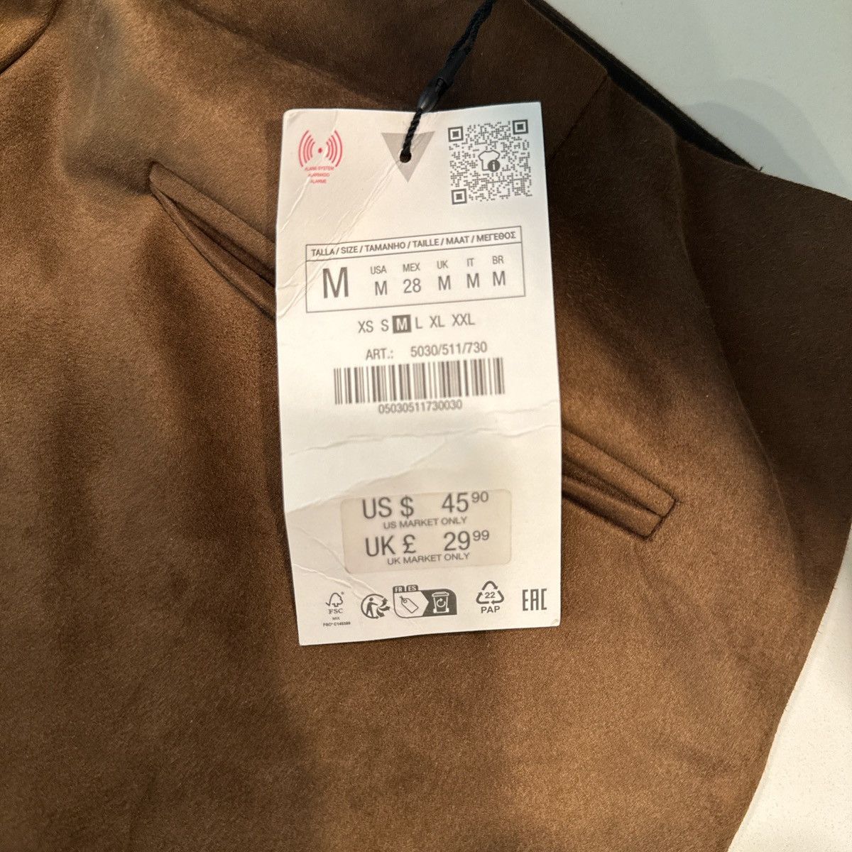 Zara Brown suede skirt Size 27" / US 4 / IT 40 - 3 Thumbnail