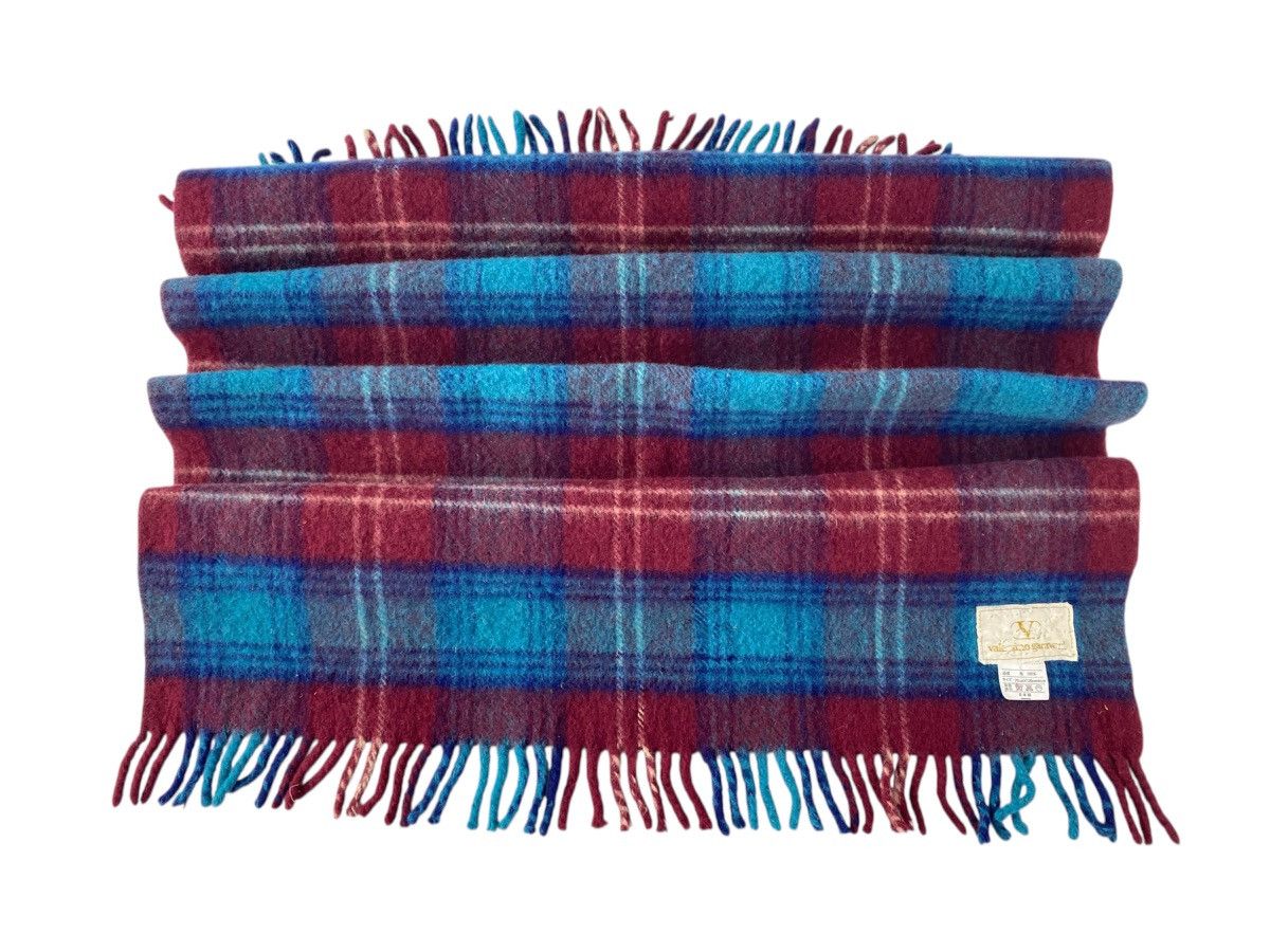 Valentino 90s Valentino Garavani Lambswool Plaid Checked Tartan Scarf Size ONE SIZE - 1 Thumbnail