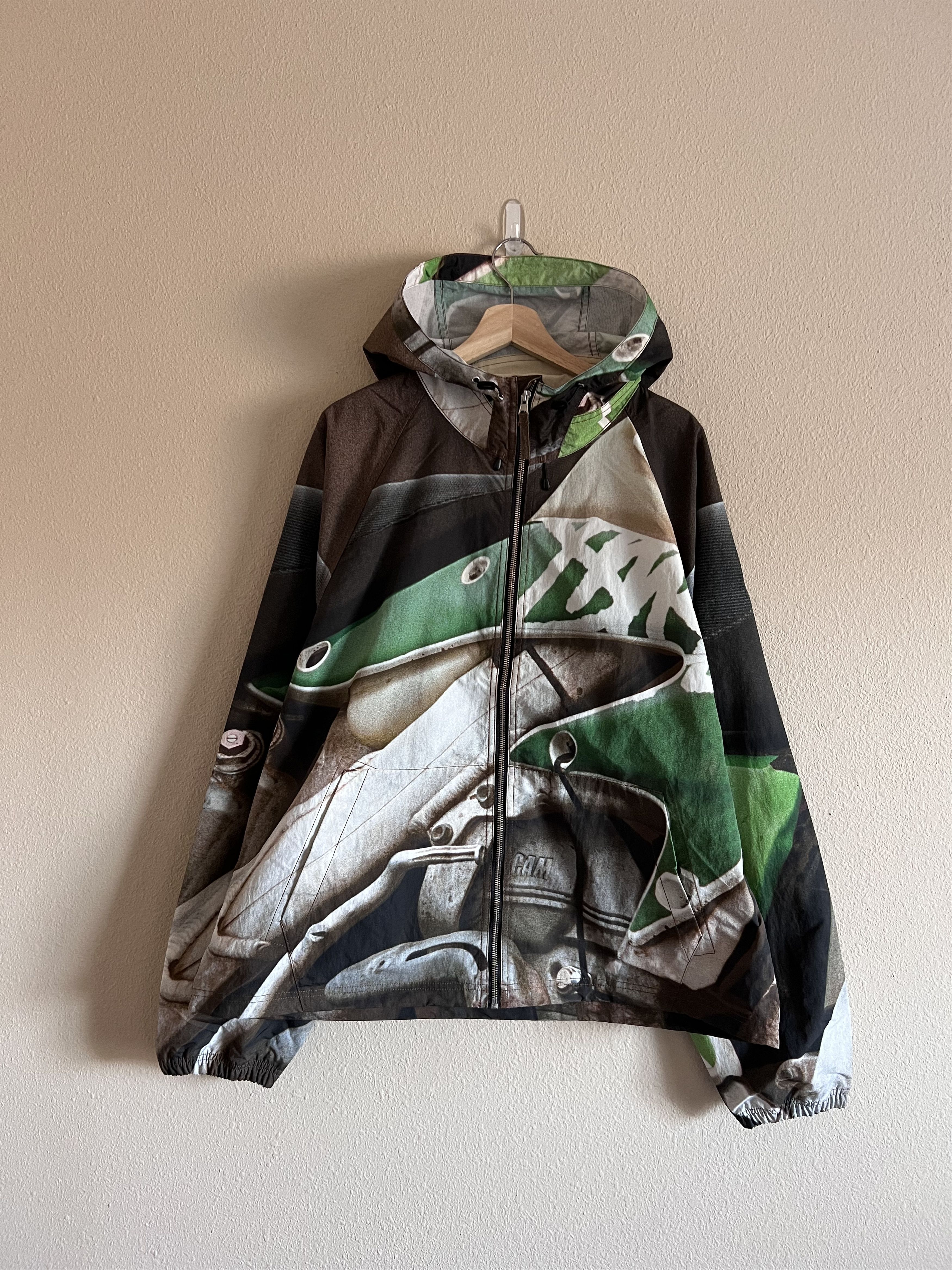 image of Stussy Beach Shell Jacket In Baja Print in Green, Men's (Size XL)