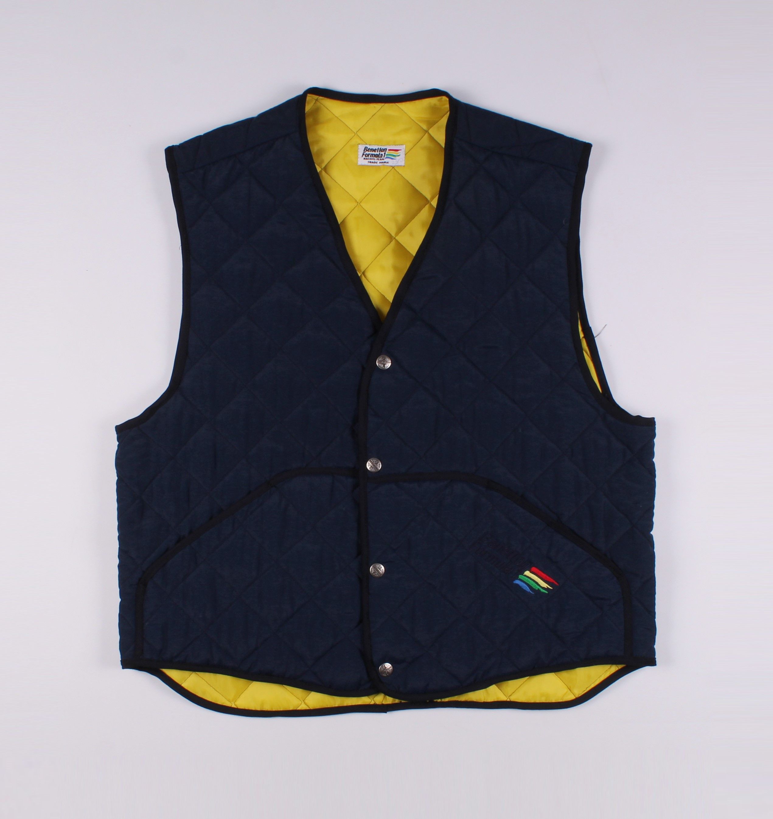 Benetton × Formula 1 Vintage Rare Benetton Formula 1 Uno Racing Team Quilted Vest Size US M / EU 48-50 / 2 - 1 Thumbnail