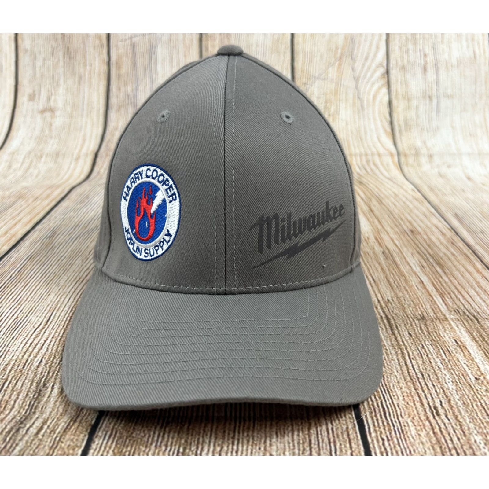 Vintage Flexfit Hat S/M Grey Cotton Canvas Baseball Cap Men Casual Size S Gray Lightweight Breathable Classic Stretch Joplin Supply Store Size ONE SIZE - 2 Thumbnail