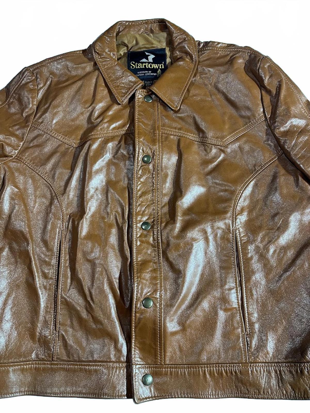 Other Vintage Startown Brown Leather Jacket Made USA 70s 80s Size US M / EU 48-50 / 2 - 4 Thumbnail