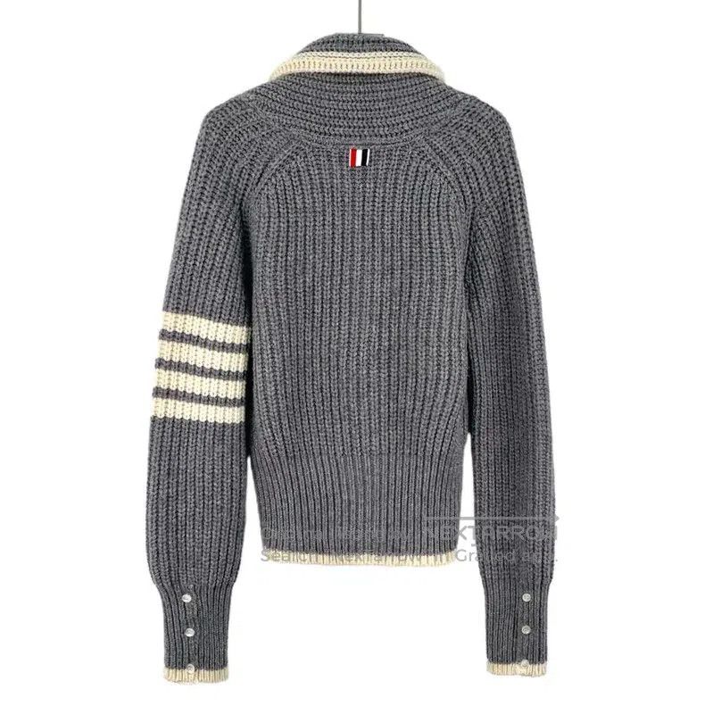 Thom Browne Thom Browne Gray Wool Women's Cardigan . Size XXS / US 00 / IT 34 - 2 Thumbnail