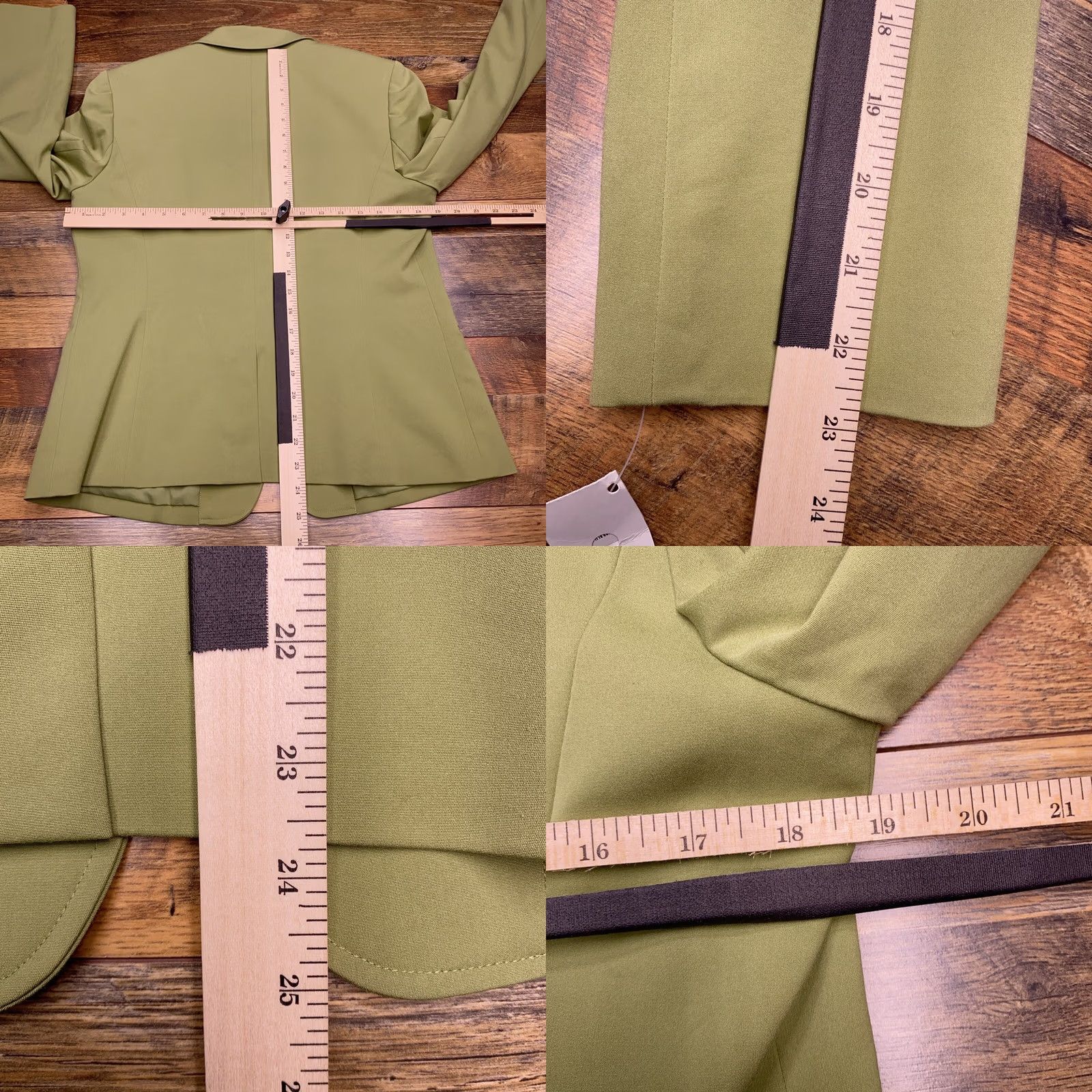 Talbots Talbots Petites Blazer 12 Green Silk Stretch Career New Blazer Jacket Single-Breasted Notch Lapel Womens 12P Solid Long Sleeve Size XL / US 12-14 / IT 48-50 - 9 Thumbnail