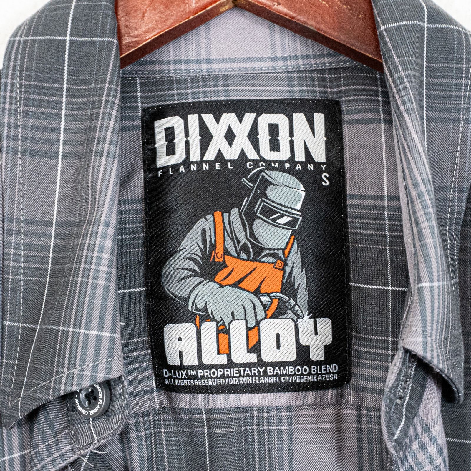 Dixxon Dixxon Flannel Company Alloy Bamboo Shirt Gray Plaid Size US S / EU 44-46 / 1 - 4 Thumbnail