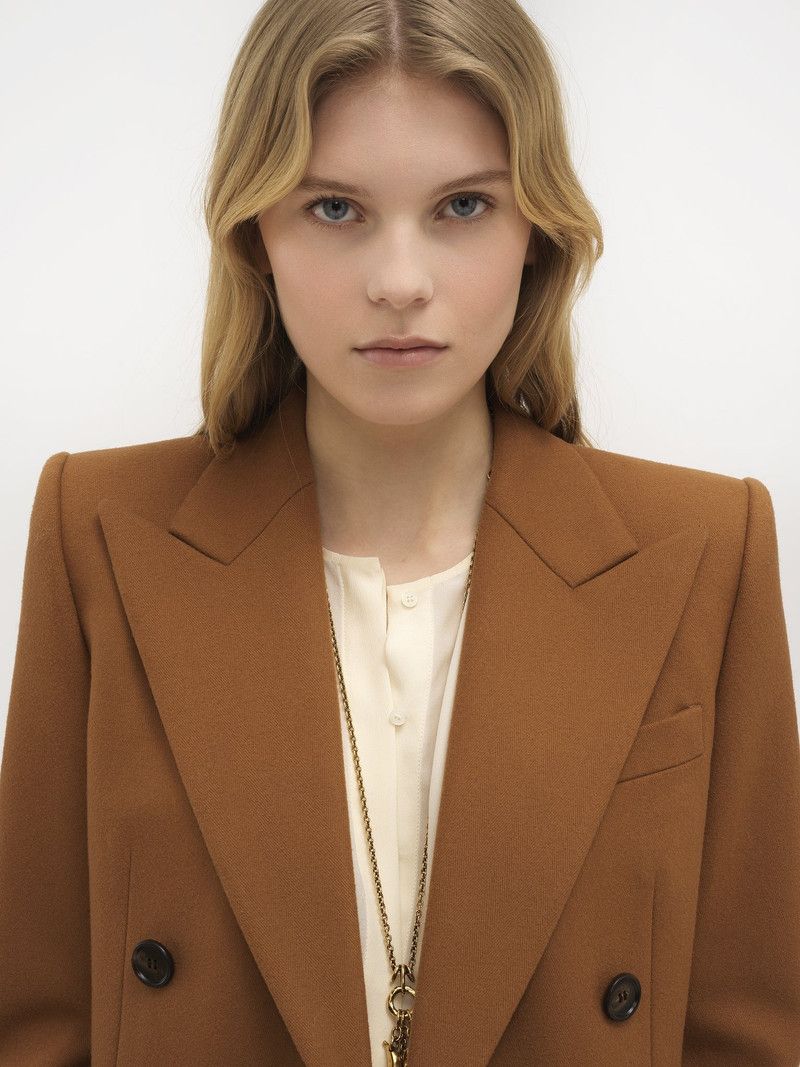 Chloe o1loc1c11125 Tailored Jacket in Brown Size L / US 10 / IT 46 - 6 Thumbnail