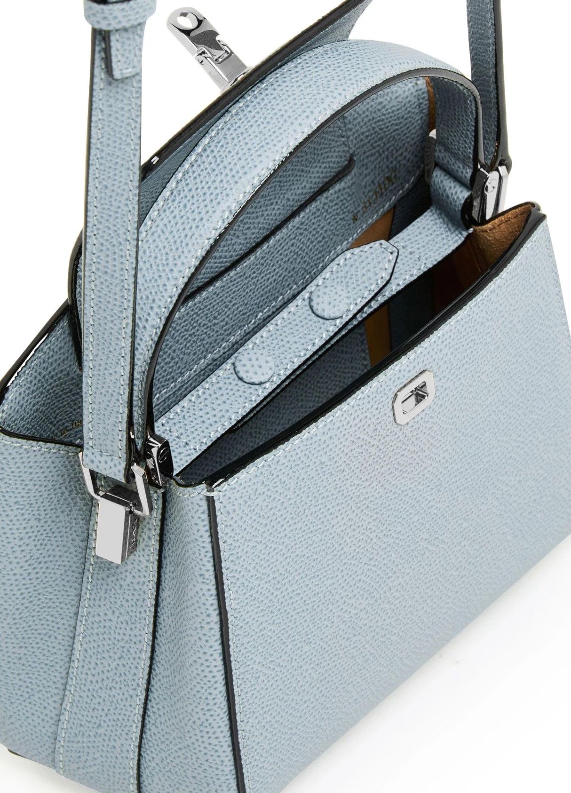 Valextra VALEXTRA Brera Micro Niagara Blue Leather Xbody Bag Size ONE SIZE - 4 Thumbnail