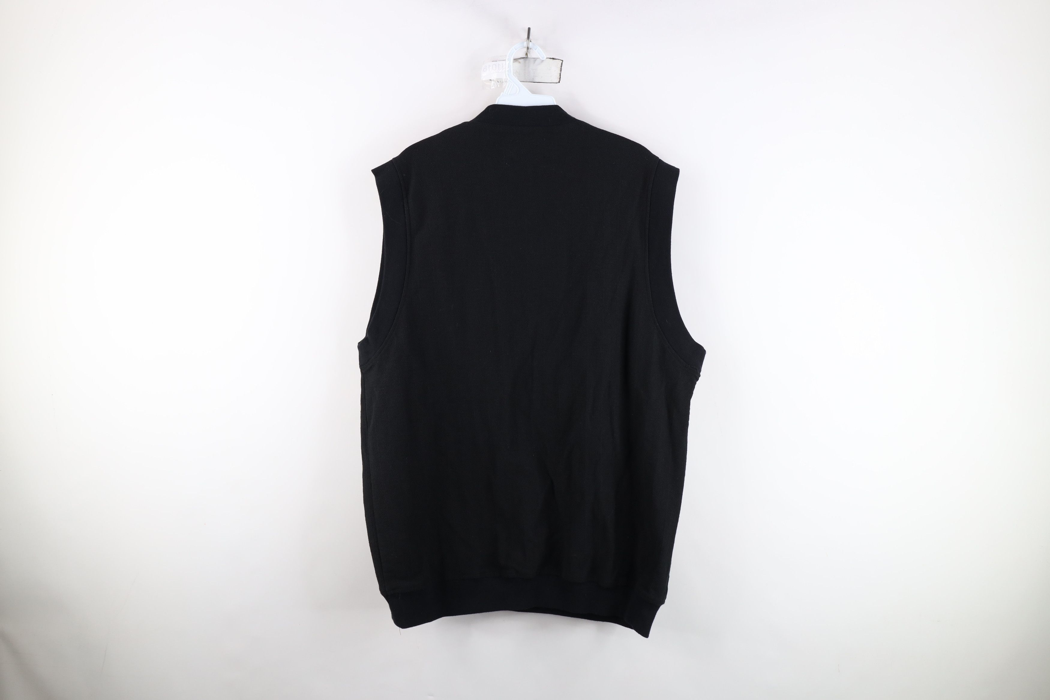 Vintage Vintage 90s Streetwear V-Neck Golf Sweater Vest Black Size XXL / US 16-18 / IT 52-54 - 9 Thumbnail