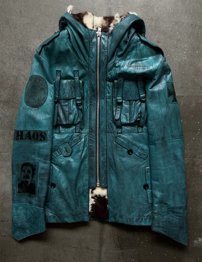 Other Diamond Dogs Heavily Waxed Patchwork Leather Jacket Size US S / EU 44-46 / 1 - 2 Thumbnail