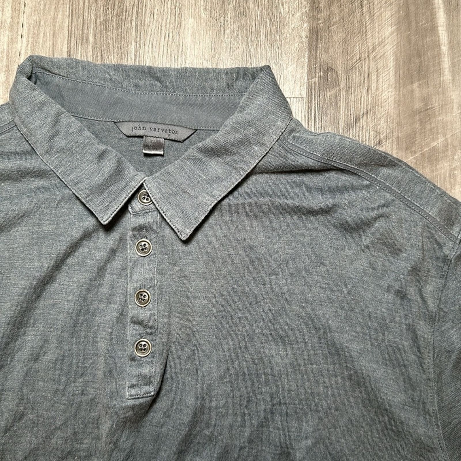John Varvatos John Varvatos Hampton Silk Blend Jersey Polo - XL Size US XL / EU 56 / 4 - 5 Thumbnail
