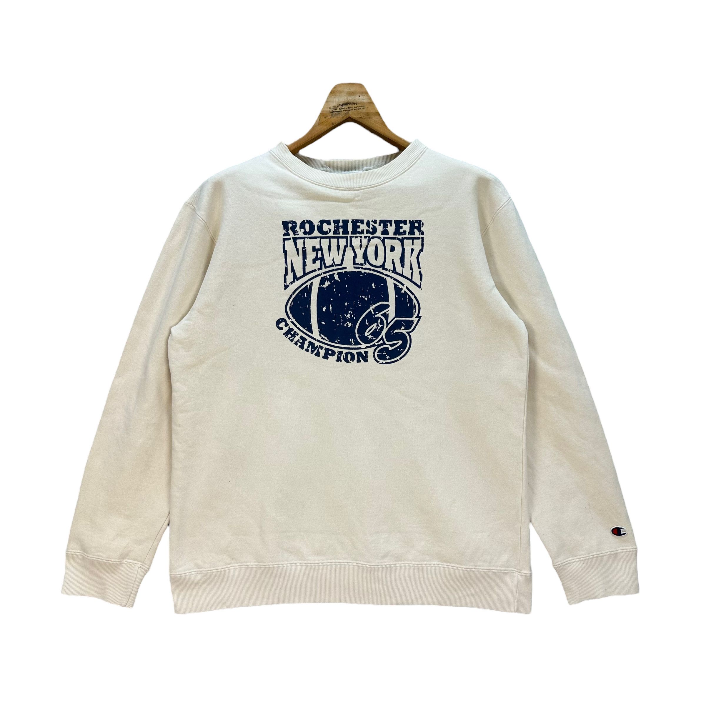 image of Champion Rochester New York Sweatshirts 8448-009 in White, Men's (Size Large)