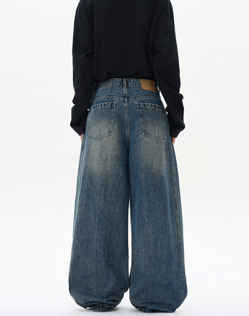 Japanese Brand American whisker patchwork baggy loose scimitar jeans Size US 32 / EU 48 - 6 Thumbnail
