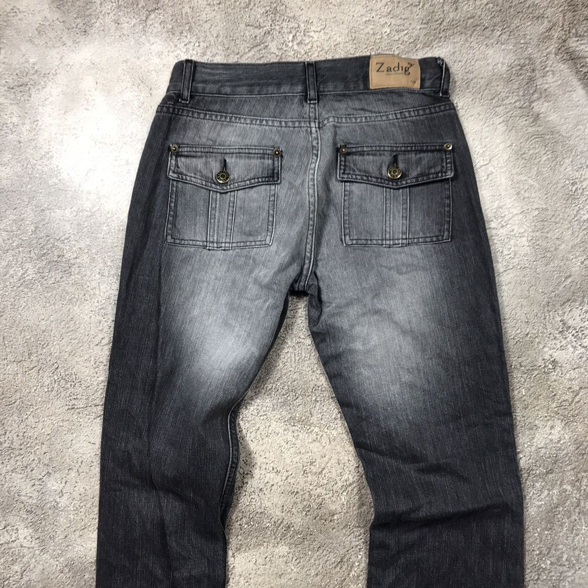 Vintage Vintage Y2K Baggy Flared Distressed Jeans Grunge 90s Logo 26 Size 26" / US 2 / IT 38 - 4 Thumbnail