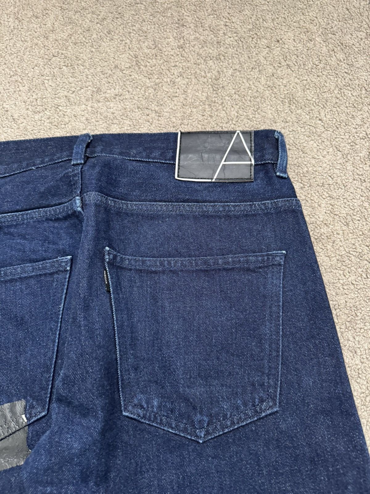 Lad Musician AW07 Lad Musician Indigo Tape Bootcut Flared Denim Jeans Size US 28 / EU 44 - 13 Thumbnail