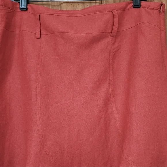 Other Sherry Taylor Coral Red A-line Swing Midi Women's Skirt Size 36" / US 14 / IT 50 - 4 Thumbnail