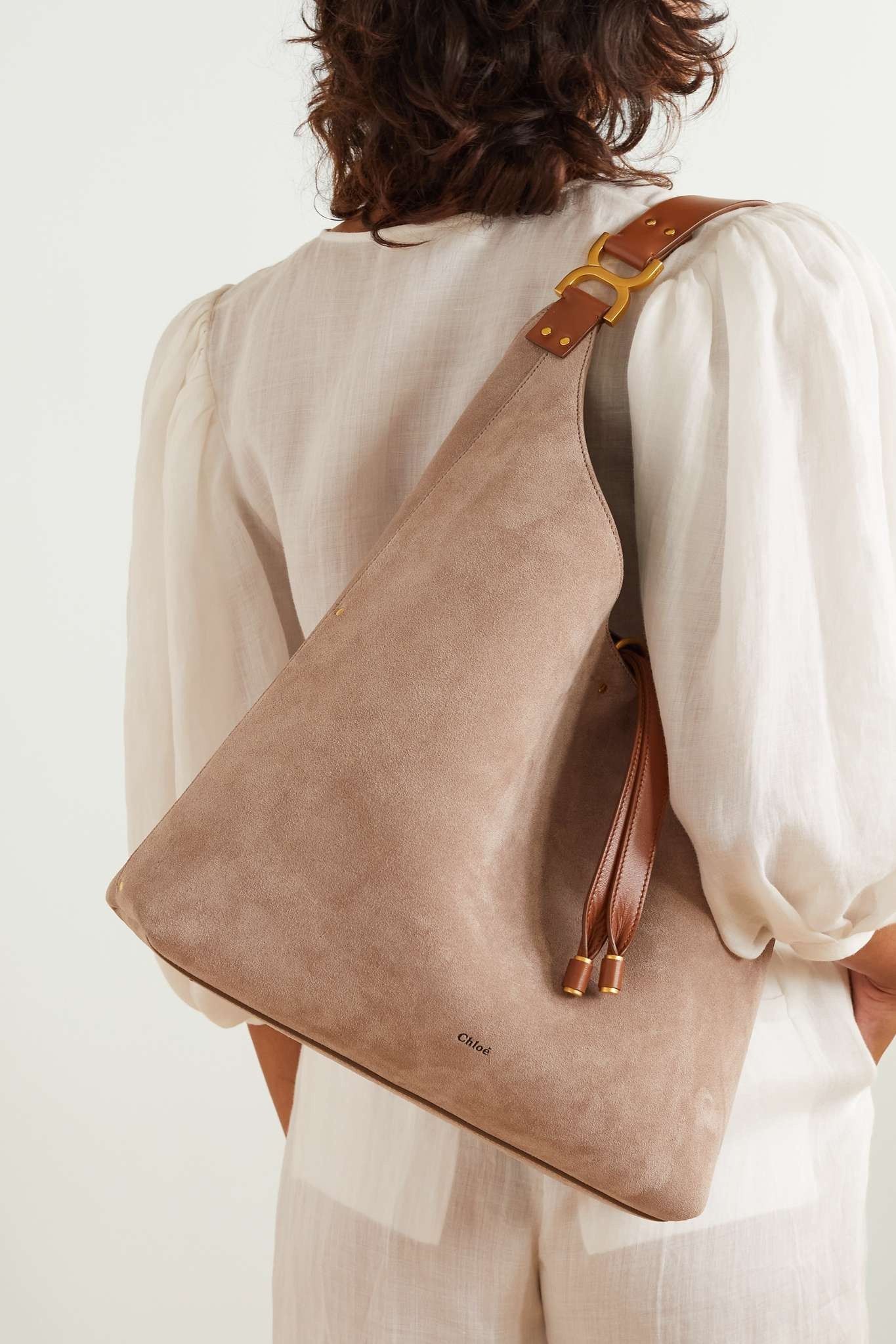 Chloe oc11z0525 Size: OS / Marcie Trimmed Suede Shoulder Bag Size ONE SIZE - 2 Thumbnail
