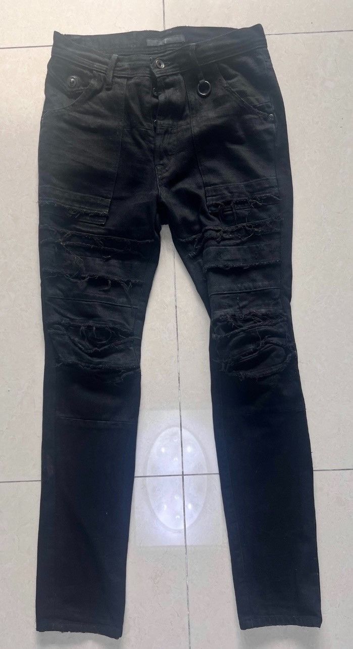 julius Wax-brushed slim-fit cannonball jeans size 1 Nextar