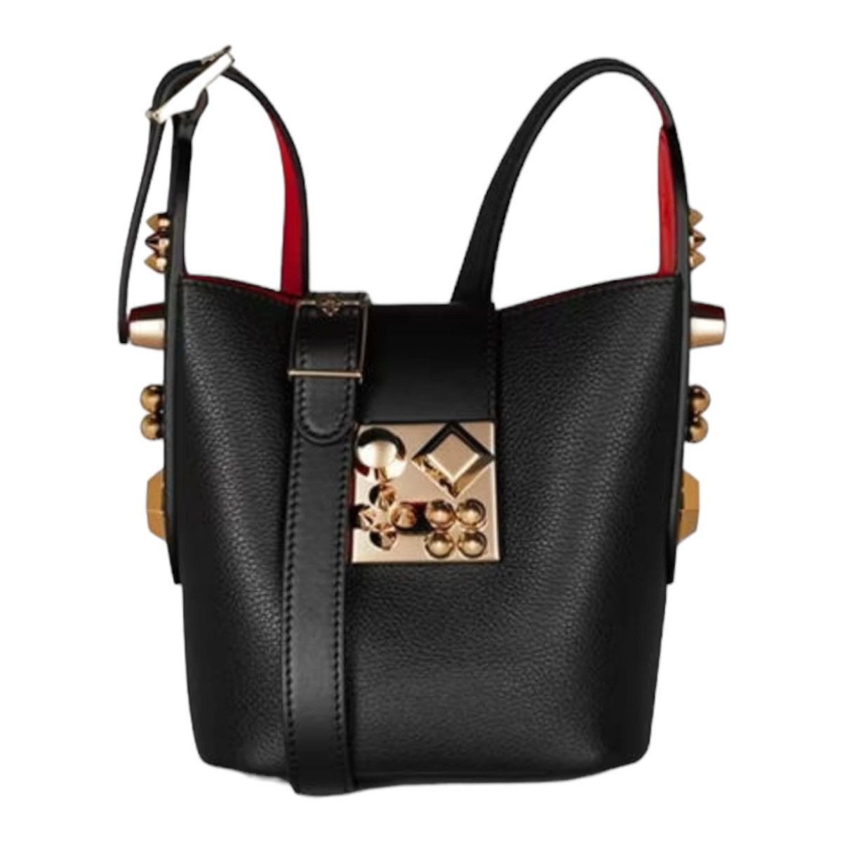 image of Christian Louboutin Carasky Mini Bucket Bag in Black, Women's