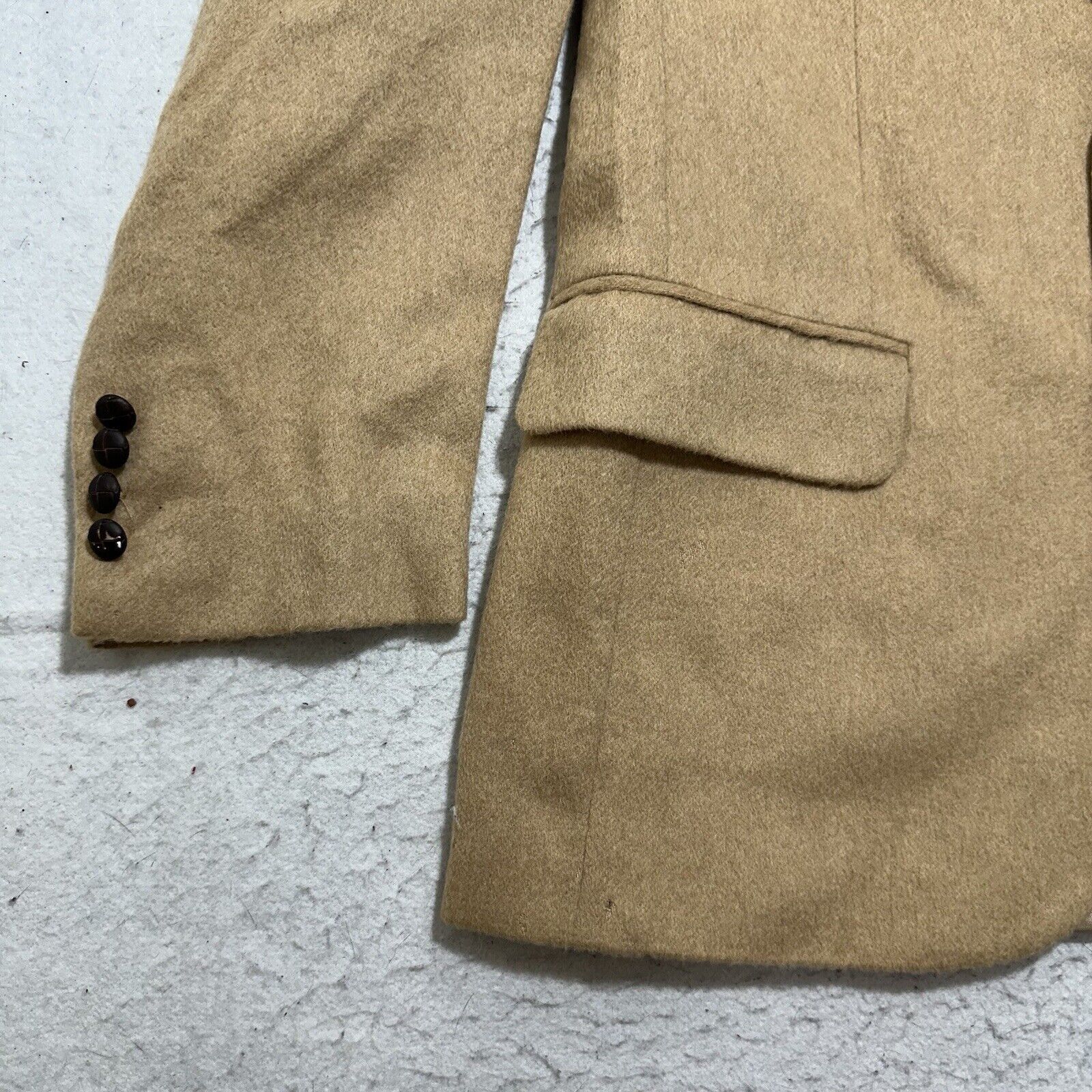 Other Christopher Hayes 42S 100% Camelhair Suit Jacket Beige Coat Size 42S - 3 Thumbnail