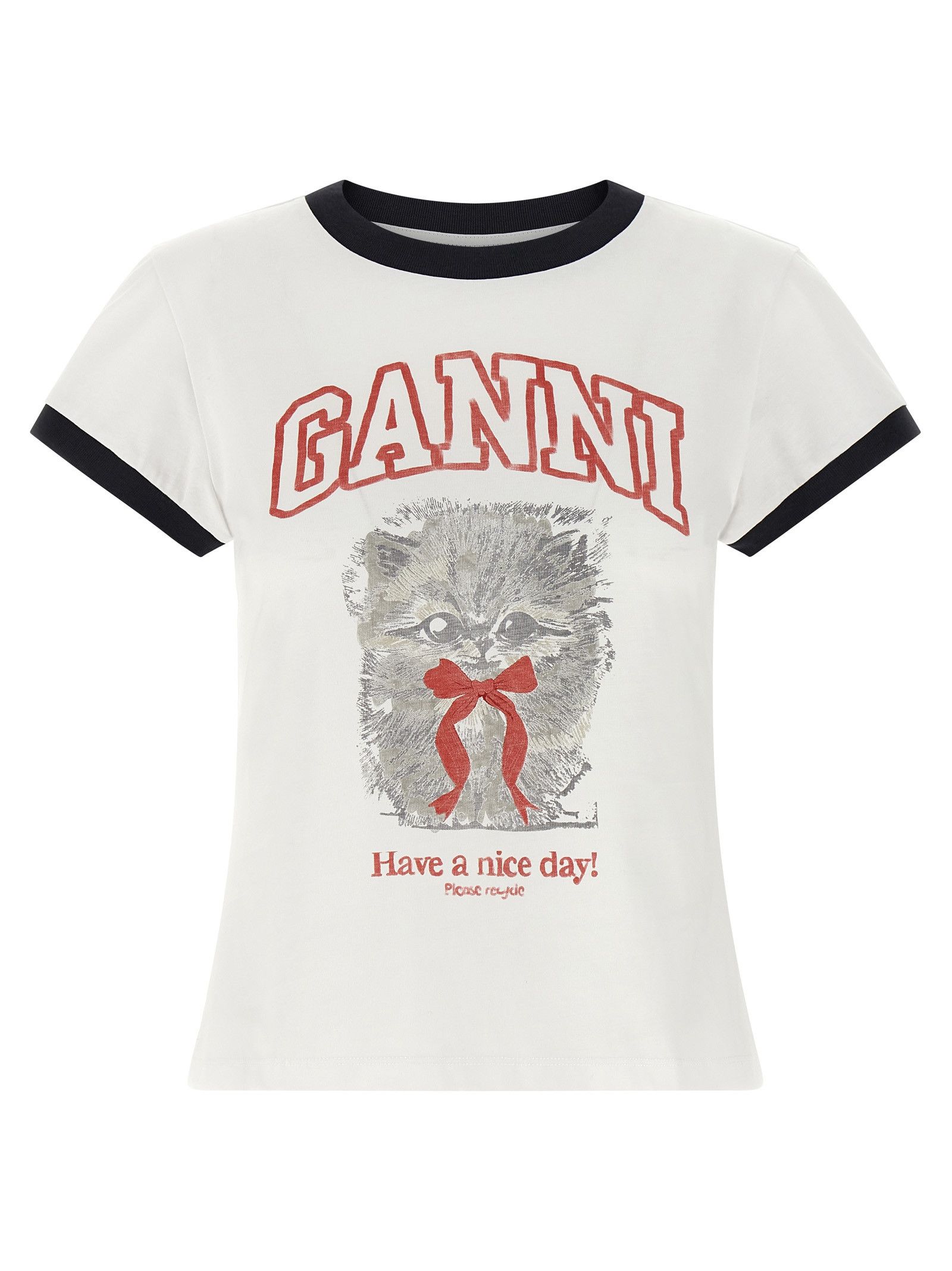 Ganni Printed T-Shirt Size S / US 4 / IT 40 - 1 Thumbnail