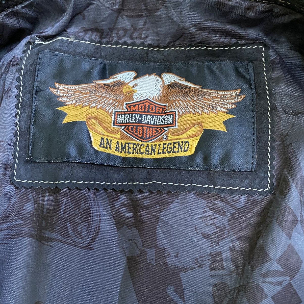 Harley Davidson 💥HARLEY DAVIDSON SUEDE LEATHER BOMBER JACKET Size US L / EU 52-54 / 3 - 9 Thumbnail