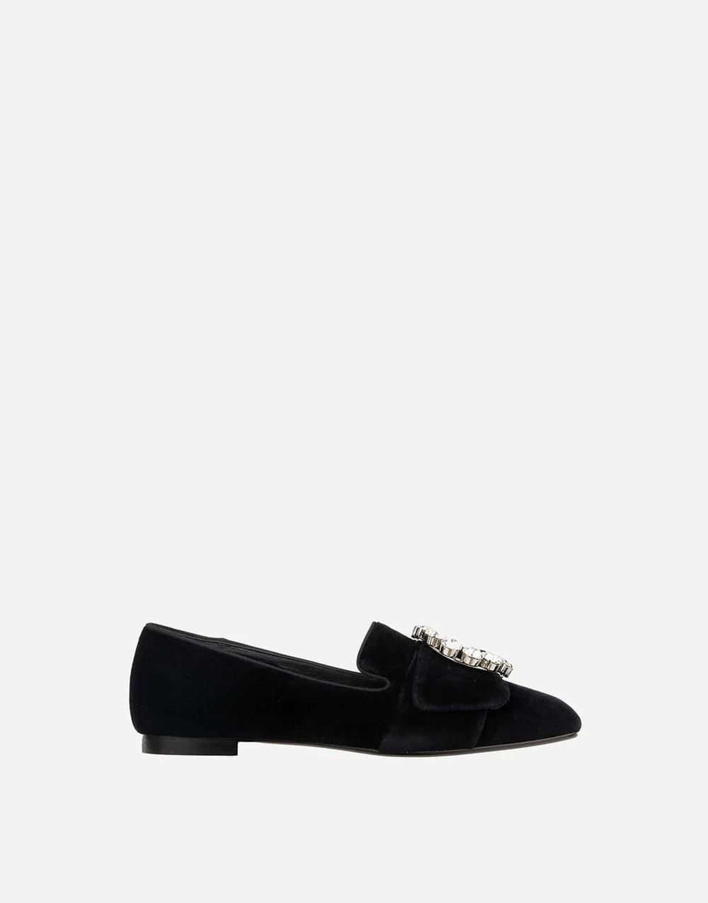Dolce & Gabbana o1y0925 Velvet Loafers in Black Size US 5 / IT 35 - 1 Thumbnail