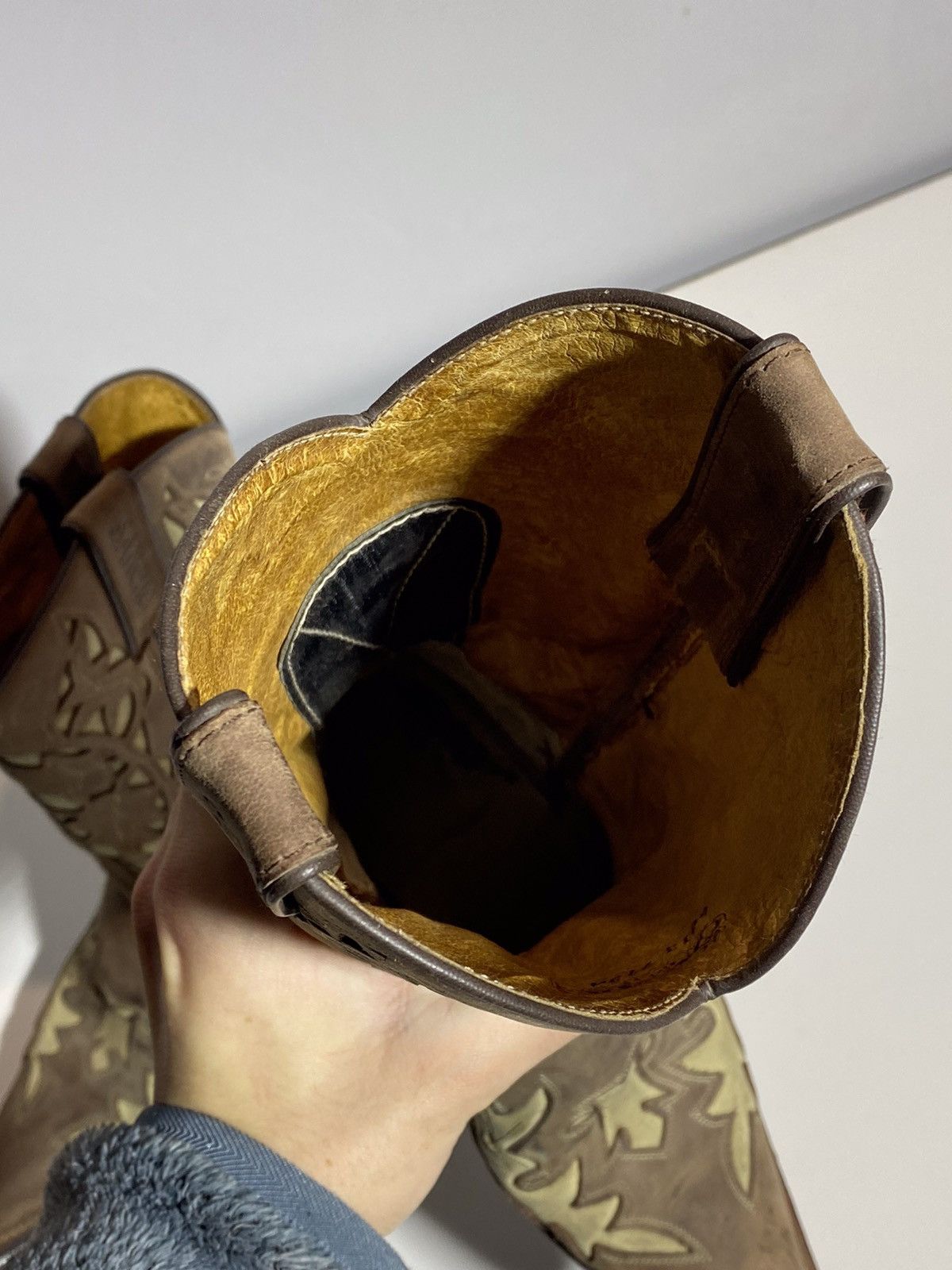 Genuine Leather × Vintage Vintage 00s Leather Cowboy Boots y2k Sancho Western Rodeo Size US 7 / IT 37 - 19 Thumbnail