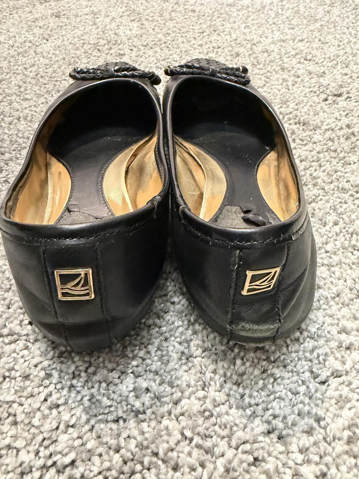 Sperry Sperry Black Woven Toe Ballet Flats with Bow Detail Size 7 Size US 7 / IT 37 - 3 Thumbnail