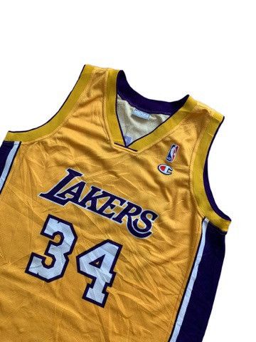 Champion × Vintage Vintage Champion LA Lakers Shaquille O'Neal 34 jersey Size US XL / EU 56 / 4 - 2 Thumbnail