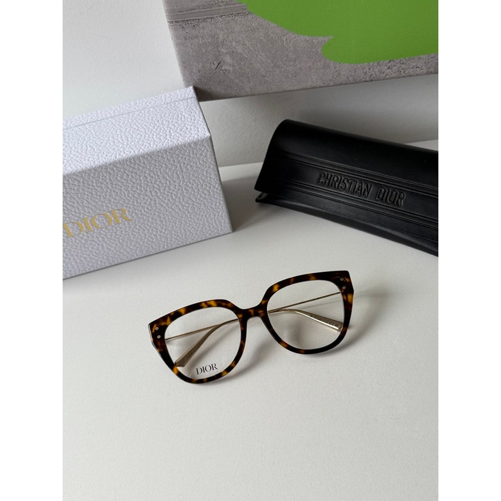 Dior NEW Dior MissDiorO B4I Eyeglasses Frames in Brown Havana Size ONE SIZE - 6 Thumbnail
